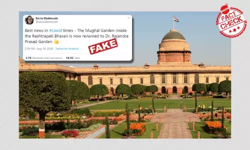 না, মুঘল গার্ডেনের নাম পাল্টে ডাঃ রাজেন্দ্র প্রসাদ গার্ডেন করা হয়নি