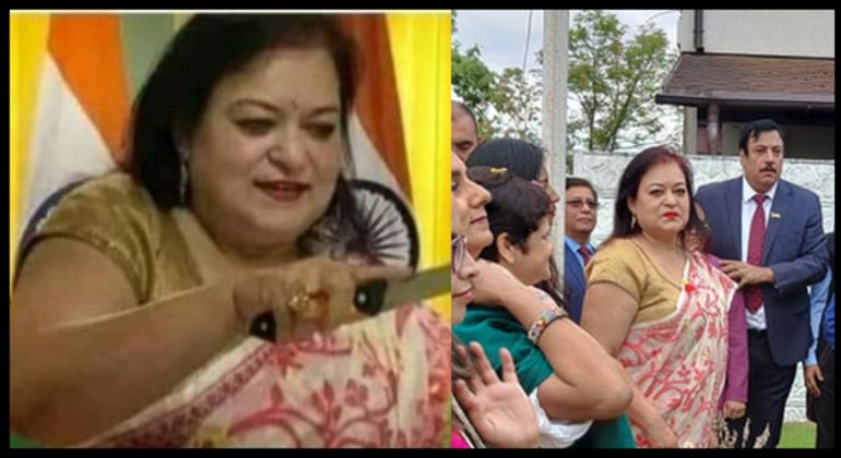 বামে: ভাইরাল ছবি, ডানে: সঙ্গীতা বাহাদুরের ফেসবুকের ছবি