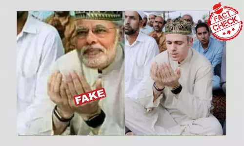 ইসলামিক টুপি পরে প্রধানমন্ত্রী নরেন্দ্র মোদীর দোয়া করার ছবিটি সম্পাদিত ইসলামিক টুপি পরে প্রধানমন্ত্রী নরেন্দ্র মোদীর দোয়া করার ছবিটি সম্পাদিত