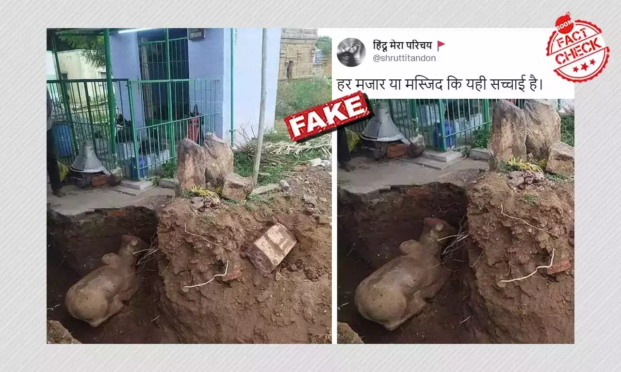 না, এই নন্দী মূর্তিটি কোনও মসজিদের নিচে পাওয়া যায়নি না, এই নন্দী মূর্তিটি কোনও মসজিদের নিচে পাওয়া যায়নি