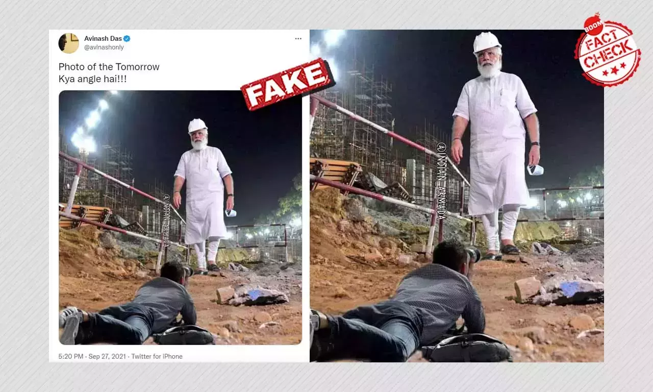 আলোকচিত্রী ছবি তুলছেন প্রধানমন্ত্রী মোদীর? বদলানো ছবি ভাইরাল আলোকচিত্রী ছবি তুলছেন প্রধানমন্ত্রী মোদীর? বদলানো ছবি ভাইরাল
