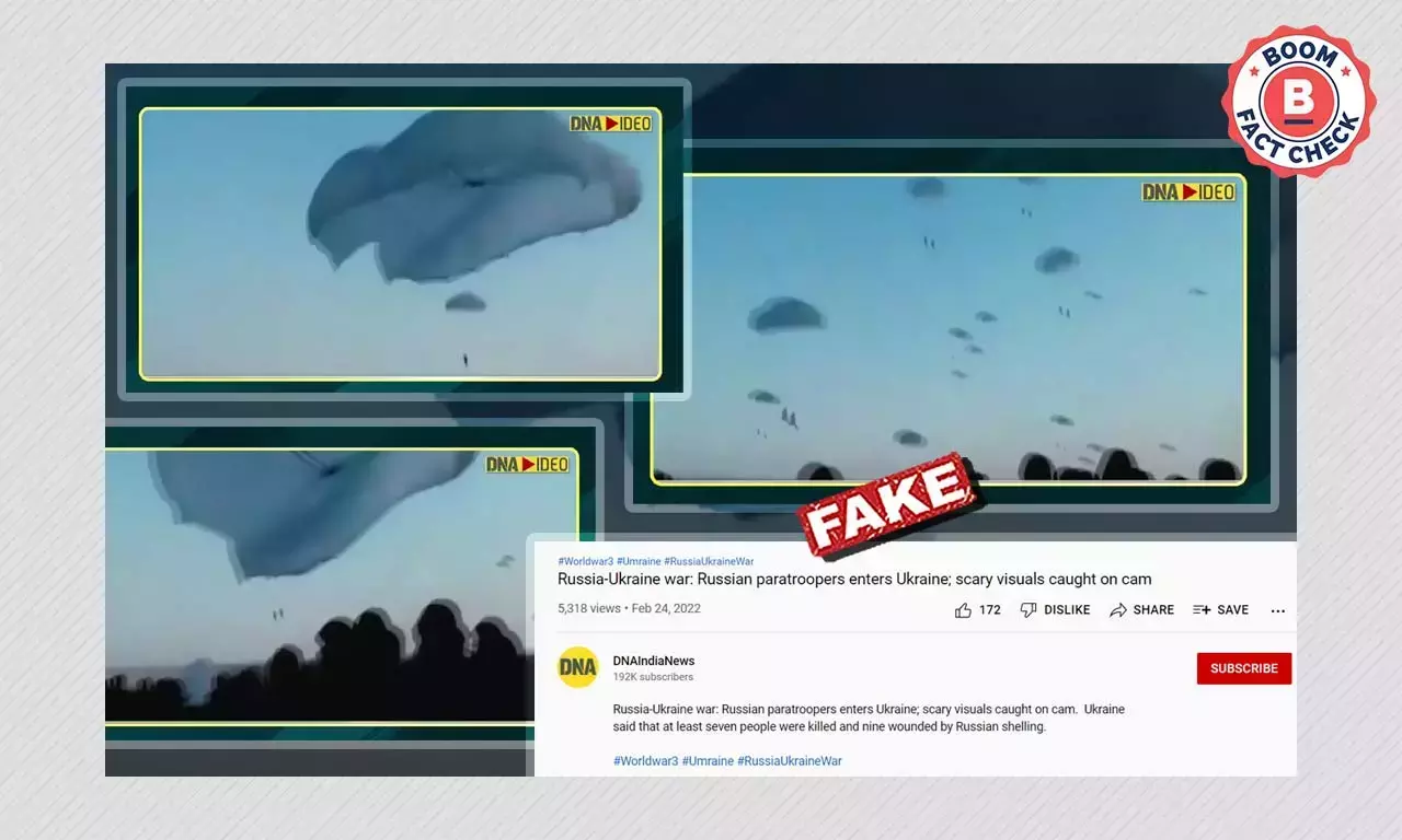 ইউক্রেনের আকাশে রুশ প্যারাট্রুপার দাবিতে ছড়াল ২০১৬ সালের ভিডিও ইউক্রেনের আকাশে রুশ প্যারাট্রুপার দাবিতে ছড়াল ২০১৬ সালের ভিডিও