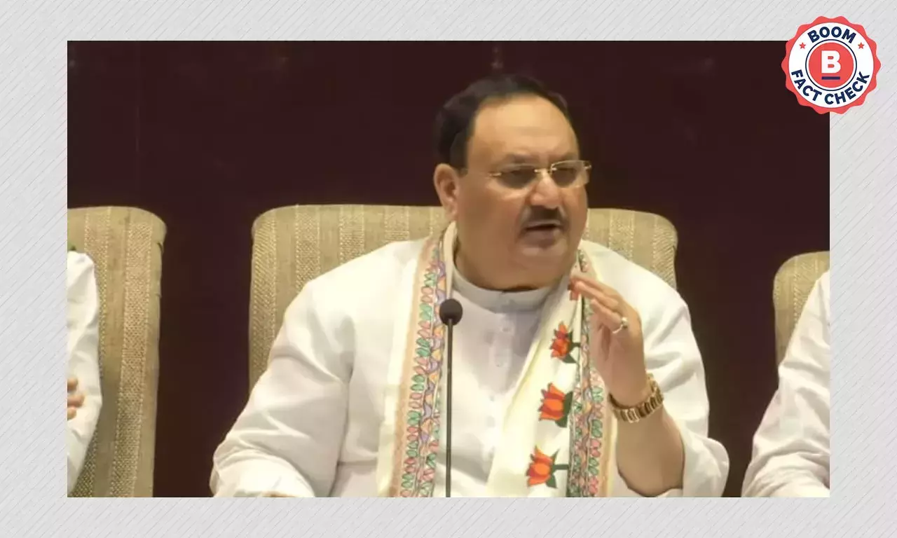 ভারতে মাথাপিছু আয় এখন দ্বিগুণ, বিজেপি সভাপতি জে পি নাড্ডার দাবি সত্যি? ভারতে মাথাপিছু আয় এখন দ্বিগুণ, বিজেপি সভাপতি জে পি নাড্ডার দাবি সত্যি?