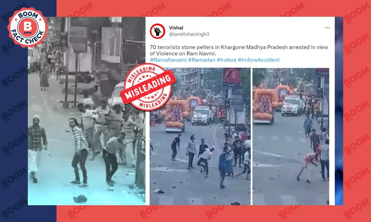 রাম নবমীতে পশ্চিমবঙ্গে হিংসার ভিডিও মধ্যপ্রদেশের খারগোন বলে ছড়াল রাম নবমীতে পশ্চিমবঙ্গে হিংসার ভিডিও মধ্যপ্রদেশের খারগোন বলে ছড়াল