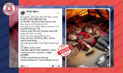 গাজায় শিশুদের দুরবস্থা বলে ছড়াল কৃত্তিম বুদ্ধিমত্তার তৈরি ছবি