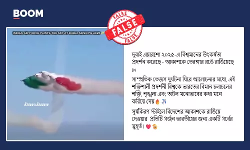 দুবাই এয়ার শোয়ে ভারতীয় বিমান বাহিনীর প্রদর্শন বলে ভাইরাল ইতালির ভিডিও